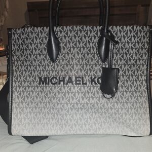 Michael Kors Monogram Black and Gray Briefcase